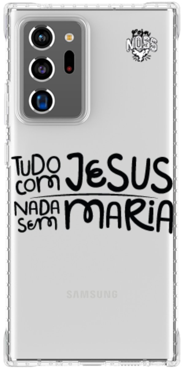 Capinha para Celular Tudo com Jesus Nada sem Maria