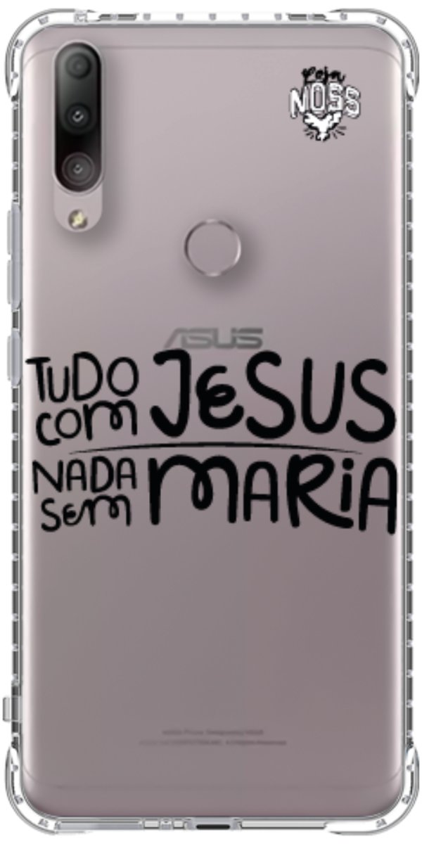 Capinha para Celular Tudo com Jesus Nada sem Maria