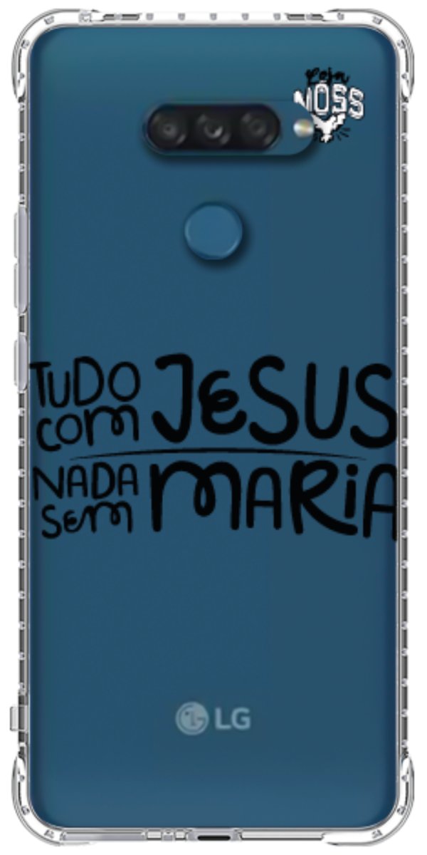 Capinha para Celular Tudo com Jesus Nada sem Maria
