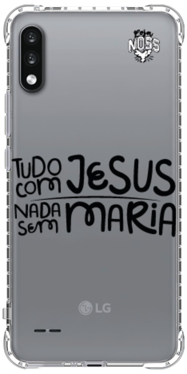 Capinha para Celular Tudo com Jesus Nada sem Maria