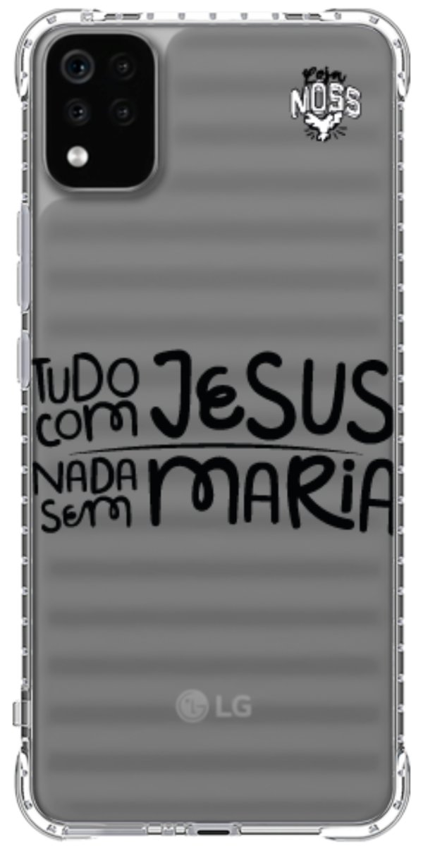 Capinha para Celular Tudo com Jesus Nada sem Maria