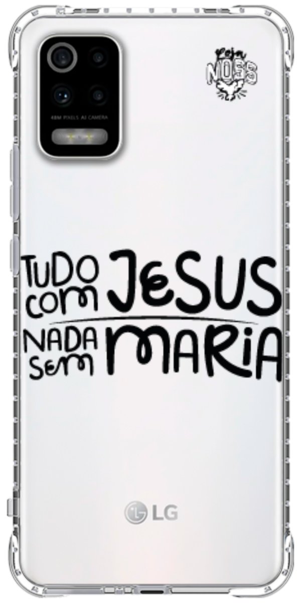 Capinha para Celular Tudo com Jesus Nada sem Maria