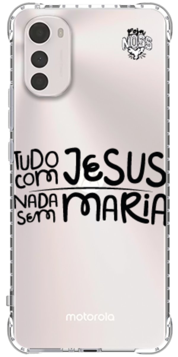 Capinha para Celular Tudo com Jesus Nada sem Maria