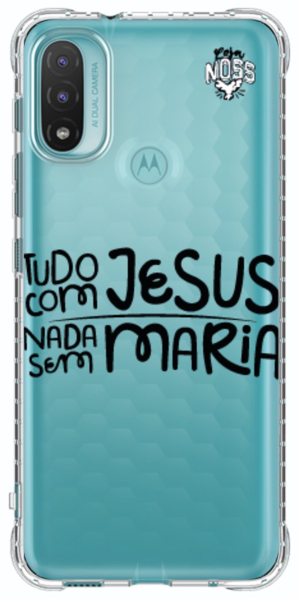 Capinha para Celular Tudo com Jesus Nada sem Maria