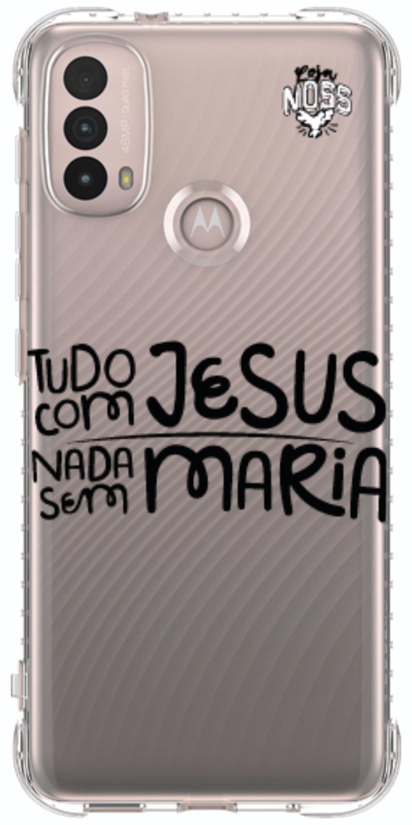 Capinha para Celular Tudo com Jesus Nada sem Maria
