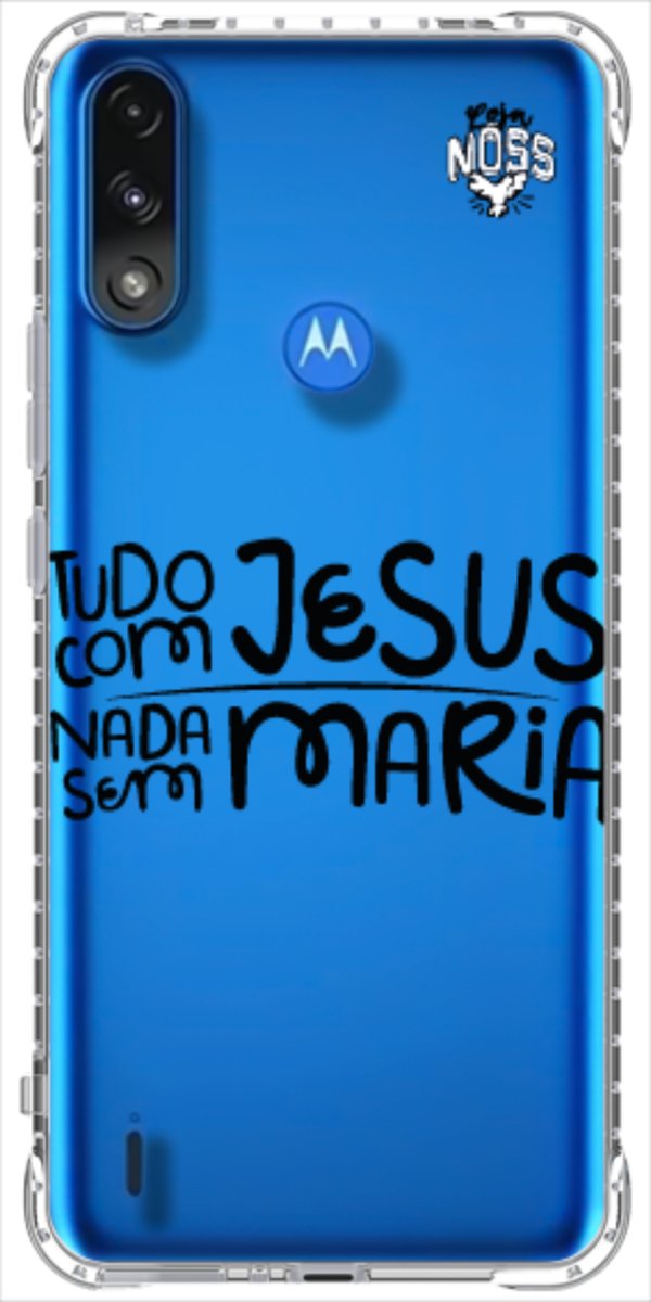 Capinha para Celular Tudo com Jesus Nada sem Maria