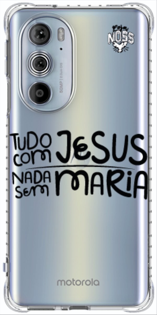 Capinha para Celular Tudo com Jesus Nada sem Maria