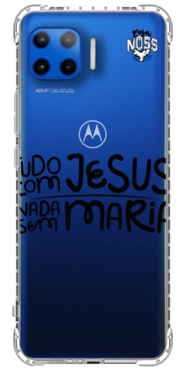 Capinha para Celular Tudo com Jesus Nada sem Maria
