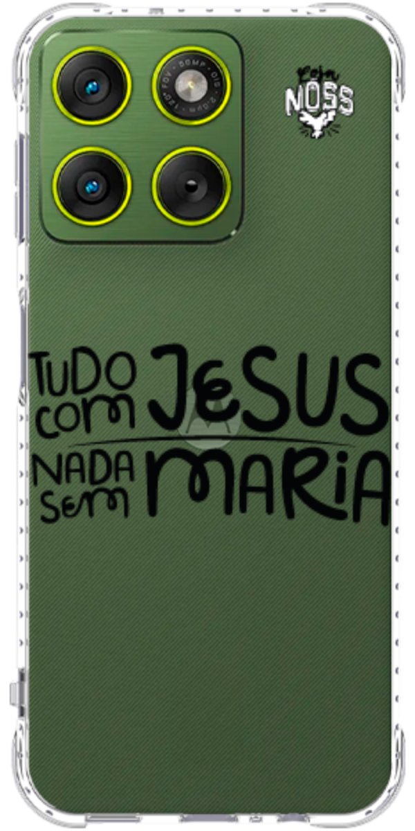 Capinha para Celular Tudo com Jesus Nada sem Maria