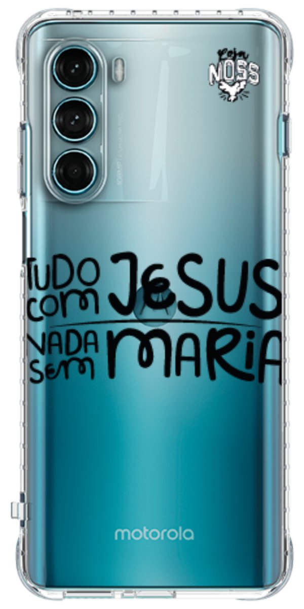Capinha para Celular Tudo com Jesus Nada sem Maria