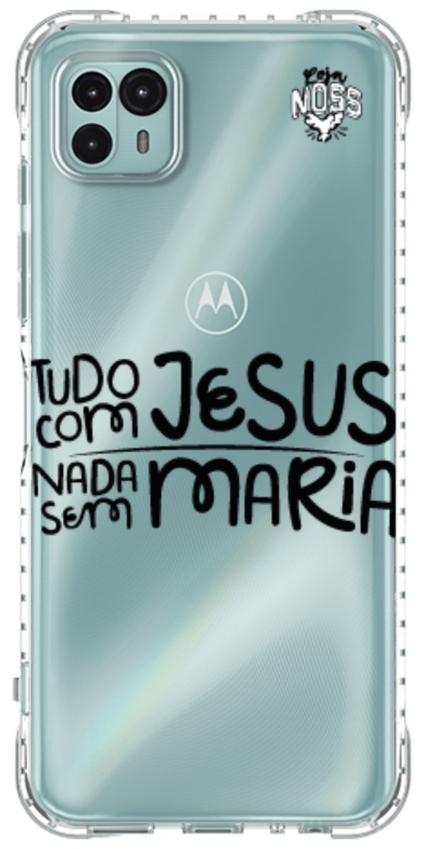 Capinha para Celular Tudo com Jesus Nada sem Maria