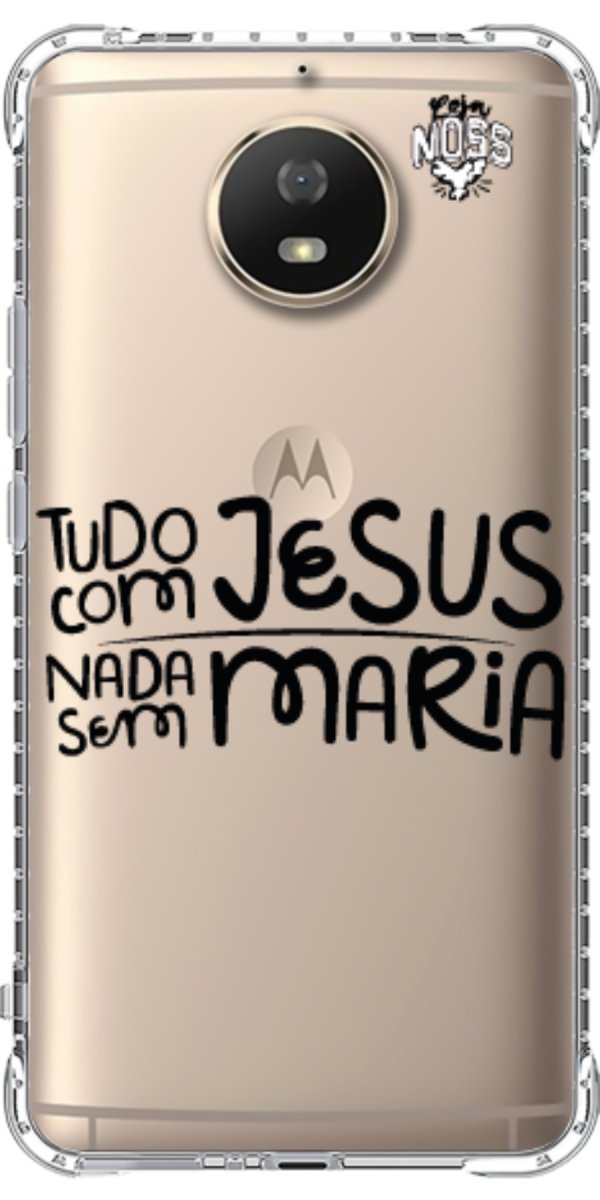 Capinha para Celular Tudo com Jesus Nada sem Maria