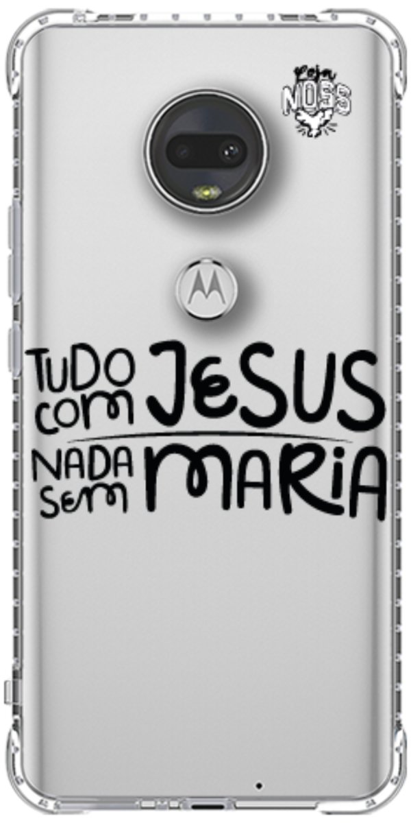 Capinha para Celular Tudo com Jesus Nada sem Maria