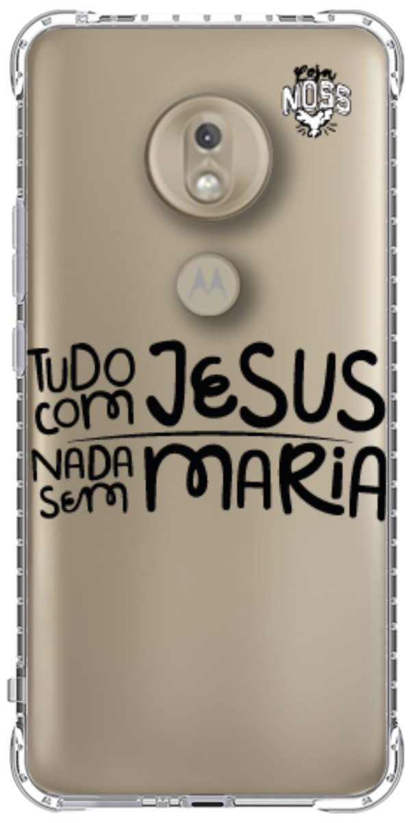 Capinha para Celular Tudo com Jesus Nada sem Maria