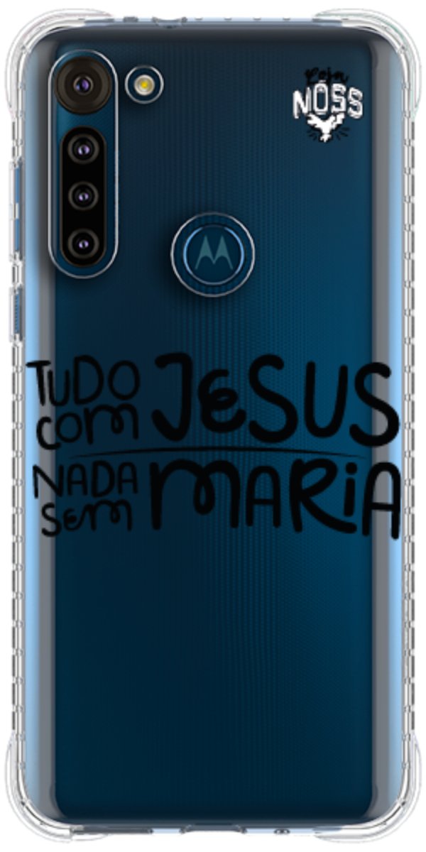 Capinha para Celular Tudo com Jesus Nada sem Maria