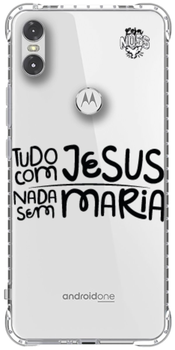 Capinha para Celular Tudo com Jesus Nada sem Maria