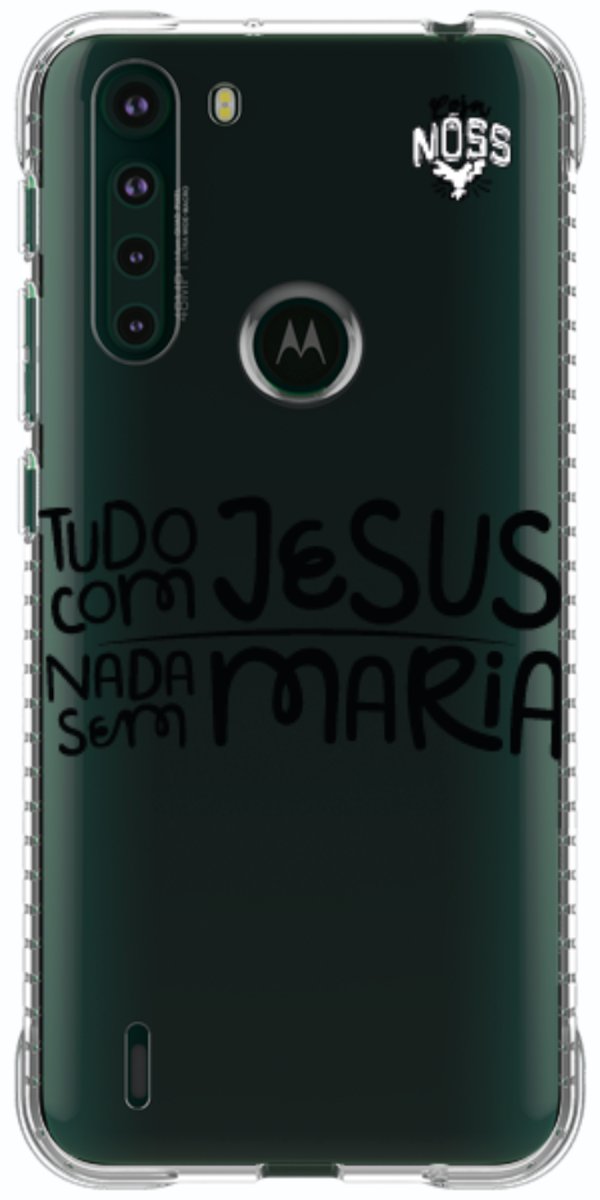 Capinha para Celular Tudo com Jesus Nada sem Maria
