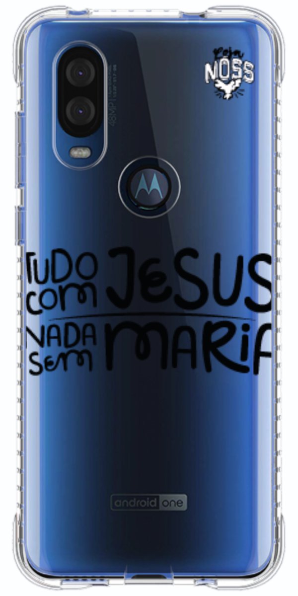 Capinha para Celular Tudo com Jesus Nada sem Maria