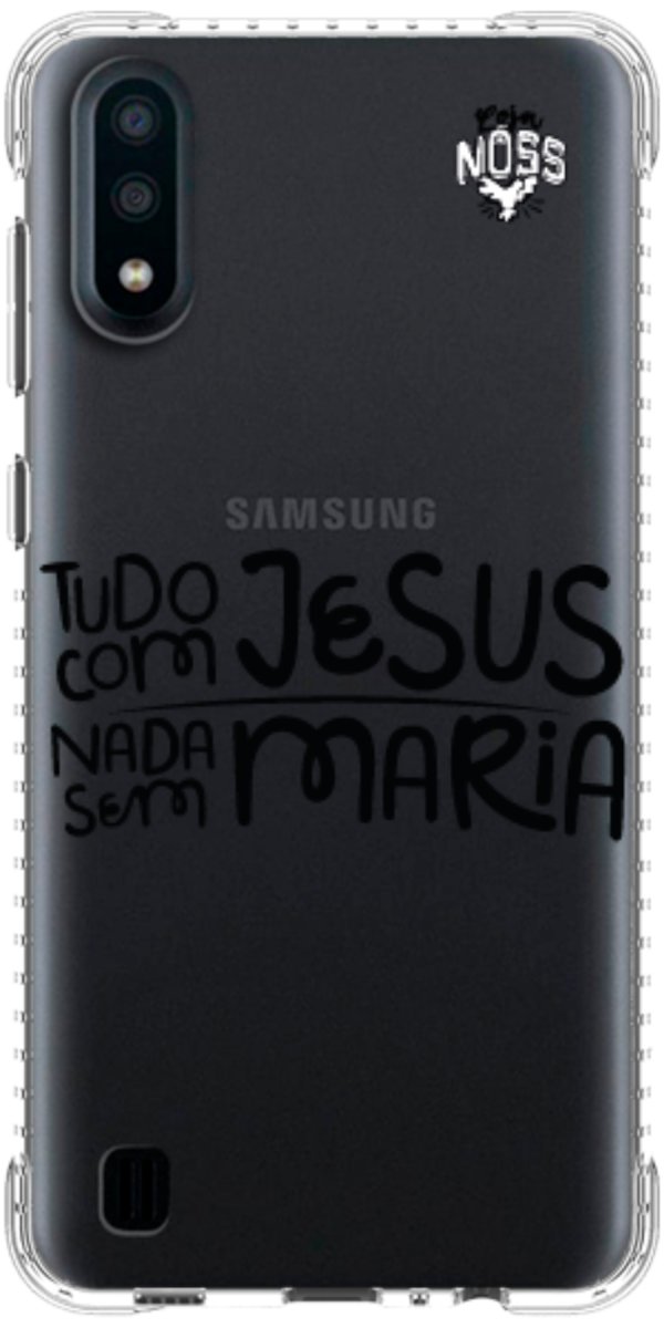 Capinha para Celular Tudo com Jesus Nada sem Maria