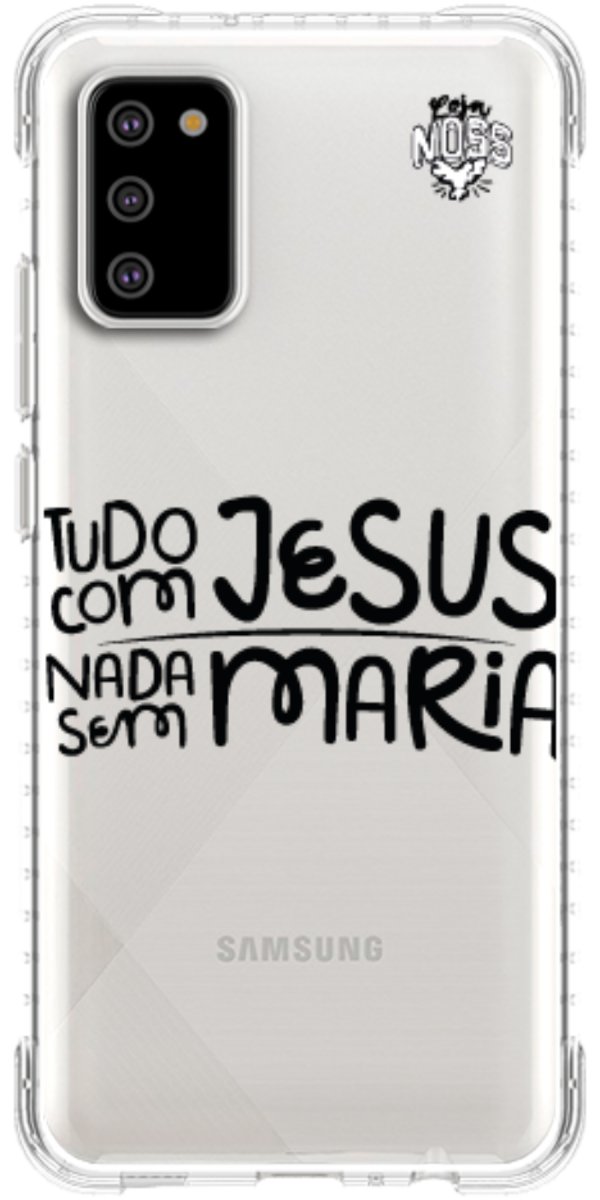 Capinha para Celular Tudo com Jesus Nada sem Maria
