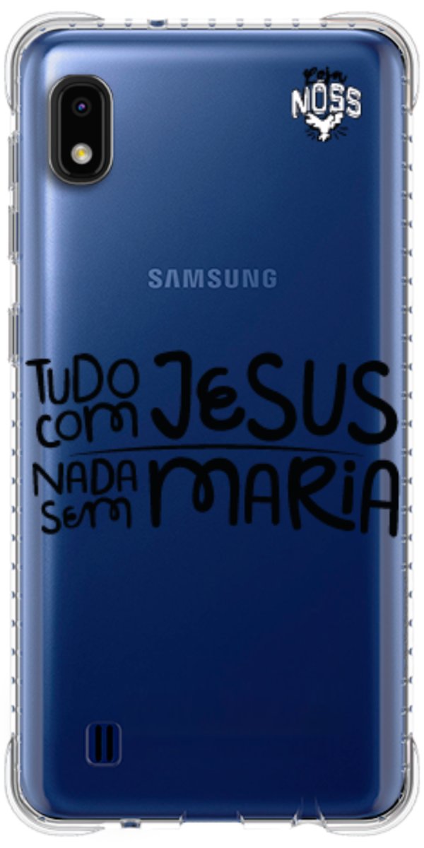 Capinha para Celular Tudo com Jesus Nada sem Maria