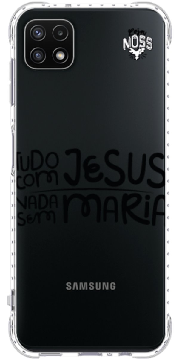 Capinha para Celular Tudo com Jesus Nada sem Maria