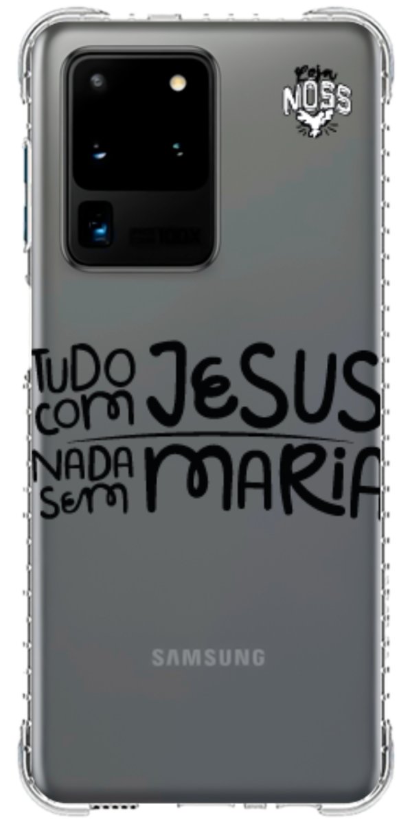 Capinha para Celular Tudo com Jesus Nada sem Maria
