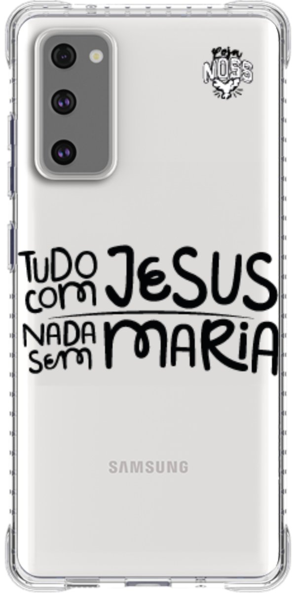 Capinha para Celular Tudo com Jesus Nada sem Maria