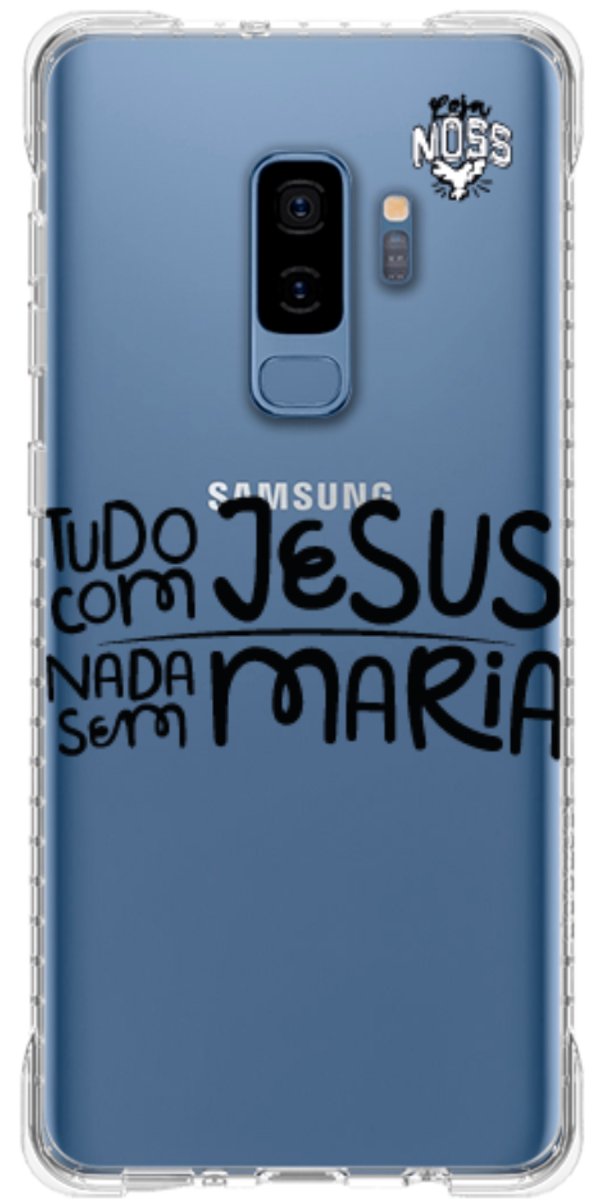 Capinha para Celular Tudo com Jesus Nada sem Maria