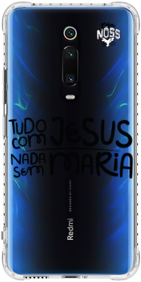 Capinha para Celular Tudo com Jesus Nada sem Maria