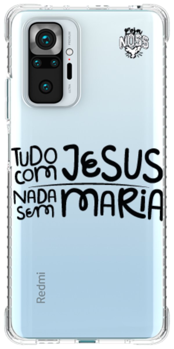 Capinha para Celular Tudo com Jesus Nada sem Maria