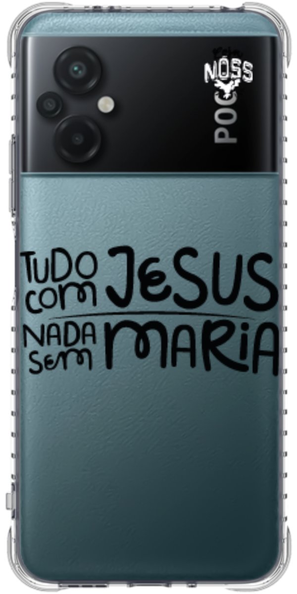 Capinha para Celular Tudo com Jesus Nada sem Maria