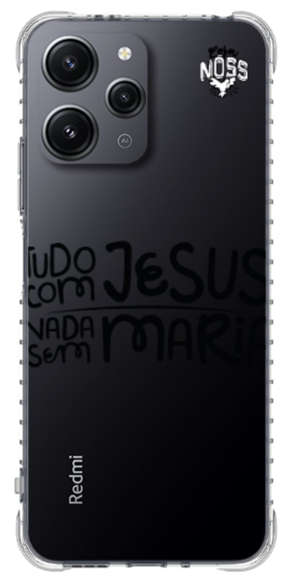 Capinha para Celular Tudo com Jesus Nada sem Maria