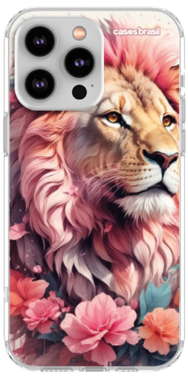 Capinha para Celular Leão Floral