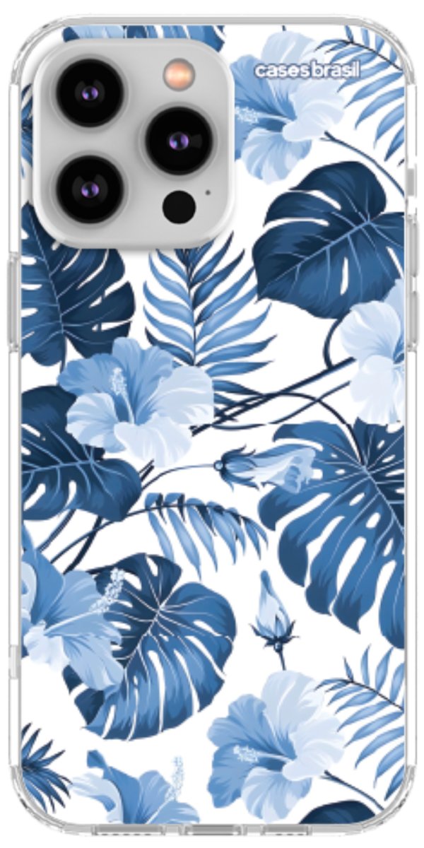 Capinha para Celular Jardim Azul Tropical