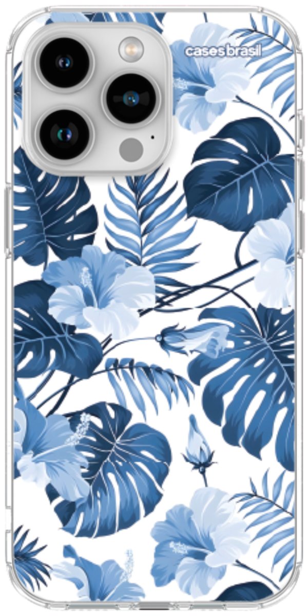 Capinha para Celular Jardim Azul Tropical