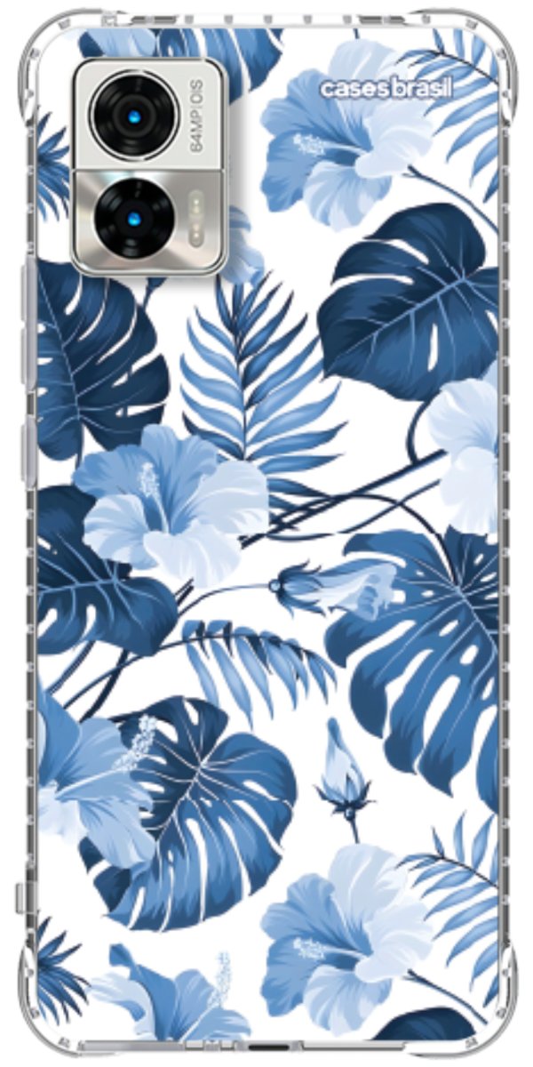 Capinha para Celular Jardim Azul Tropical