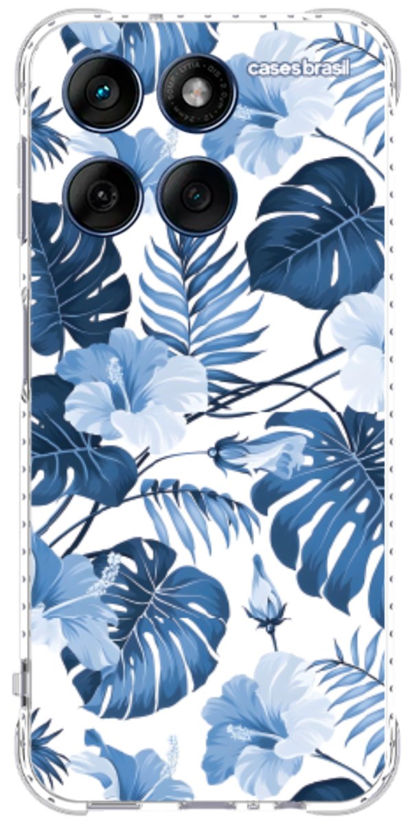 Capinha para Celular Jardim Azul Tropical
