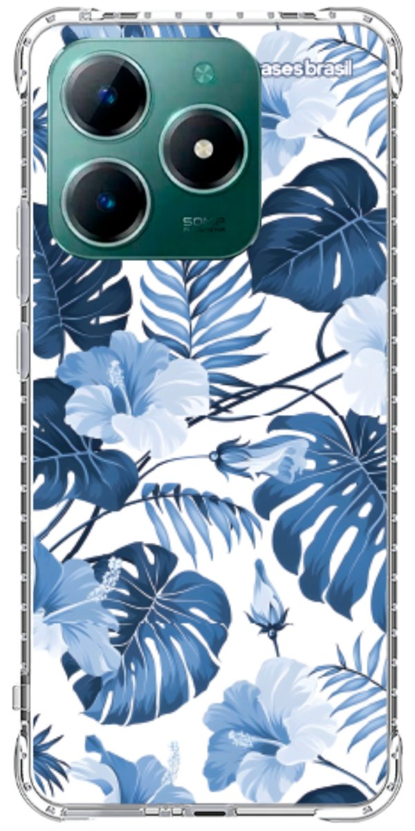Capinha para Celular Jardim Azul Tropical