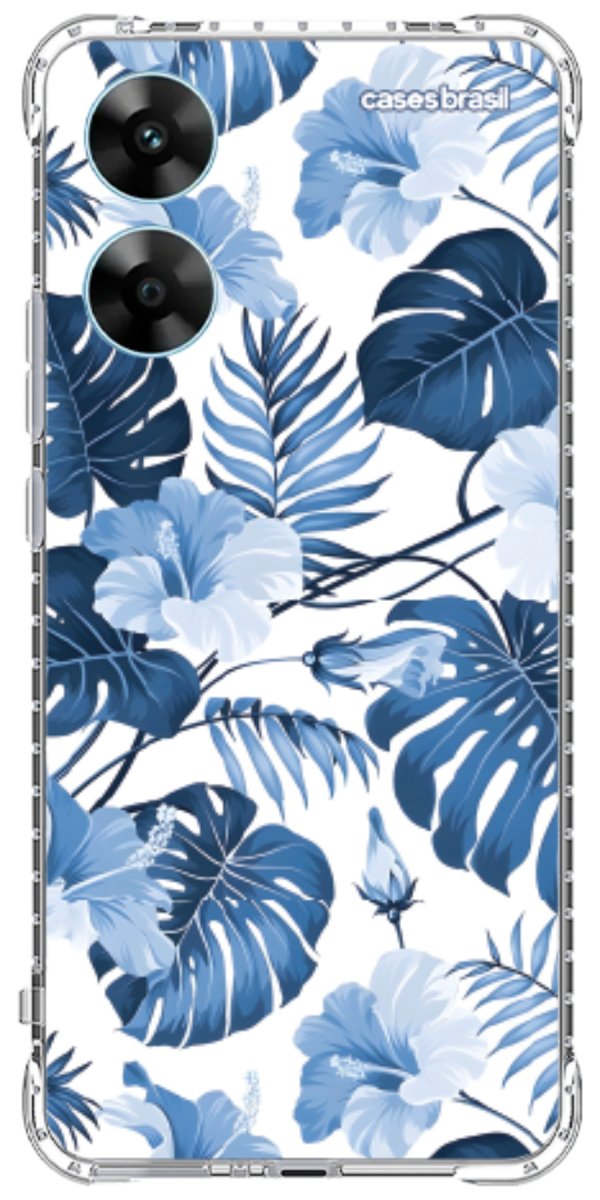 Capinha para Celular Jardim Azul Tropical