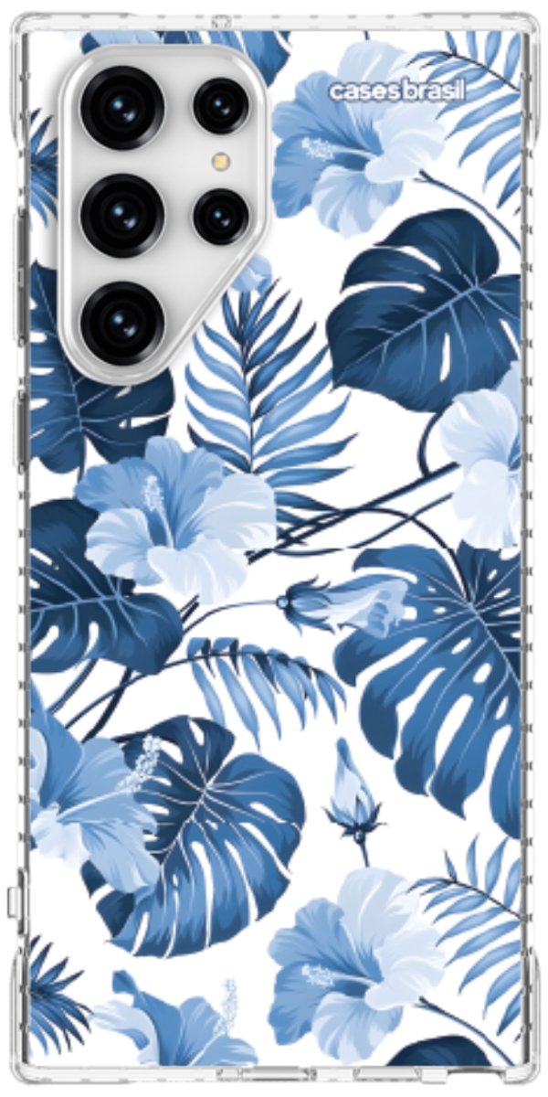 Capinha para Celular Jardim Azul Tropical
