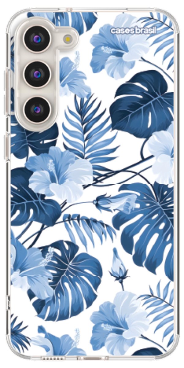 Capinha para Celular Jardim Azul Tropical