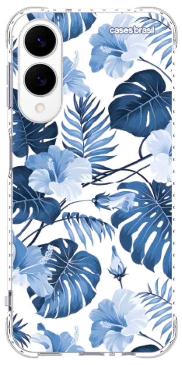 Capinha para Celular Jardim Azul Tropical