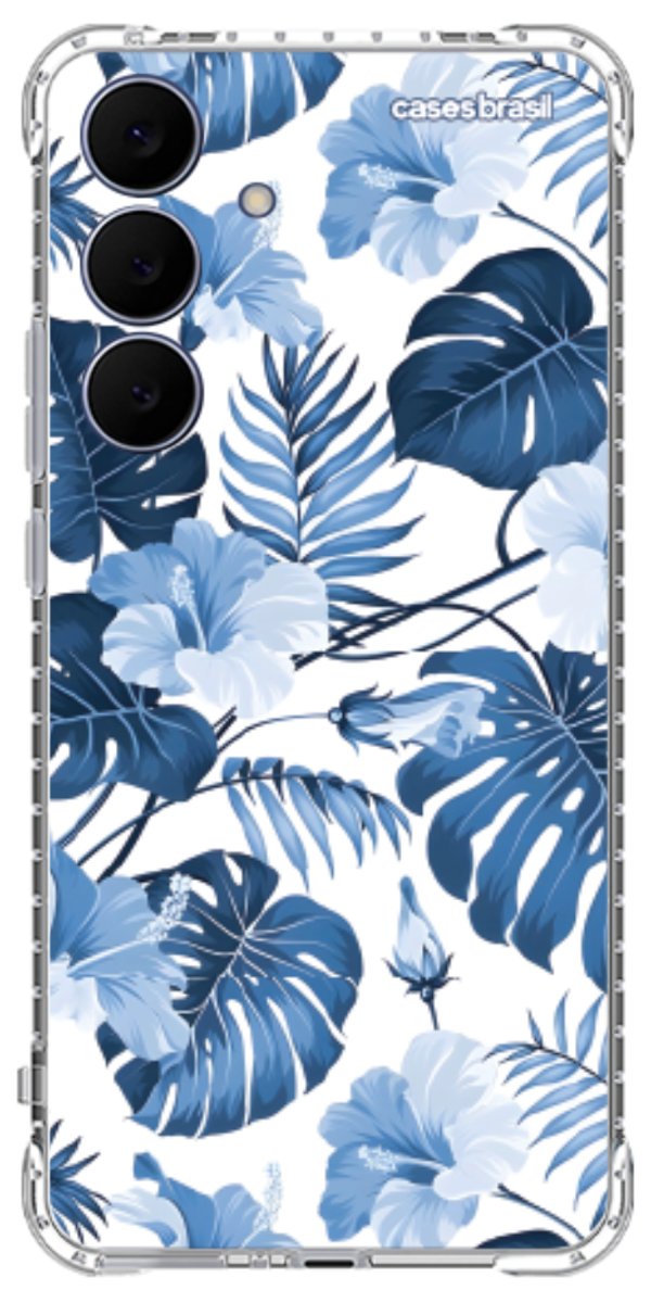 Capinha para Celular Jardim Azul Tropical