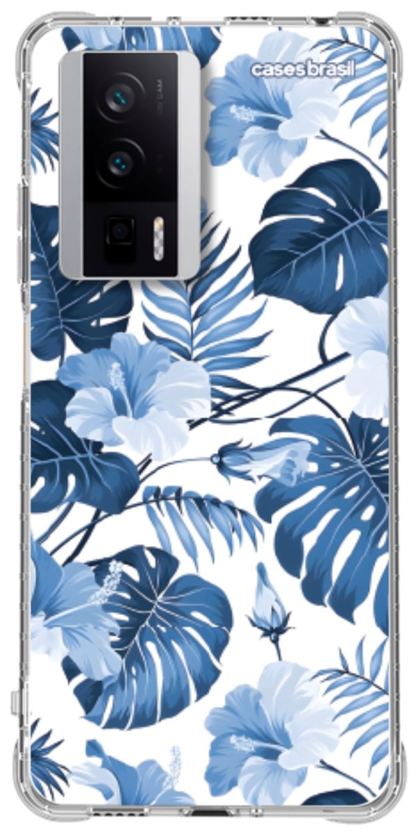 Capinha para Celular Jardim Azul Tropical