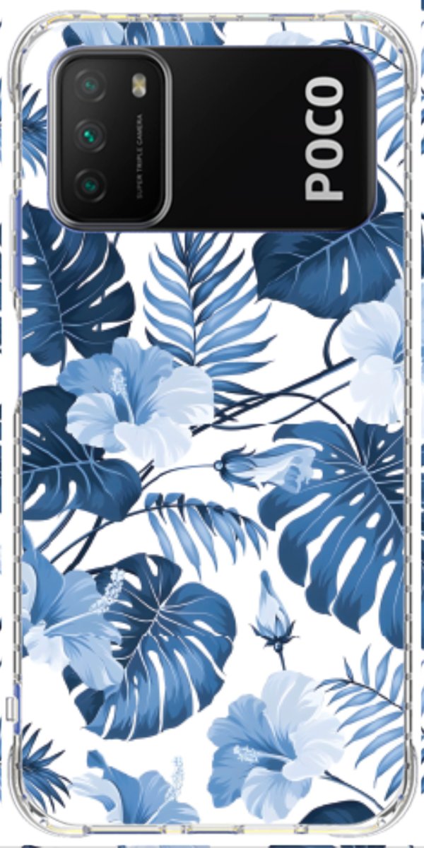 Capinha para Celular Jardim Azul Tropical