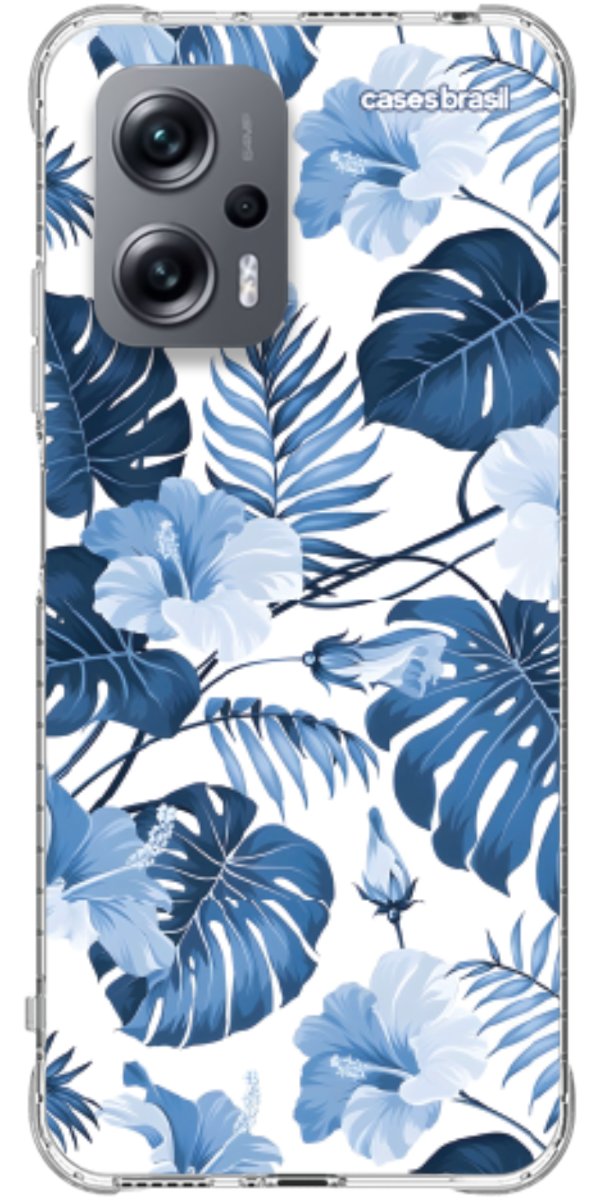 Capinha para Celular Jardim Azul Tropical