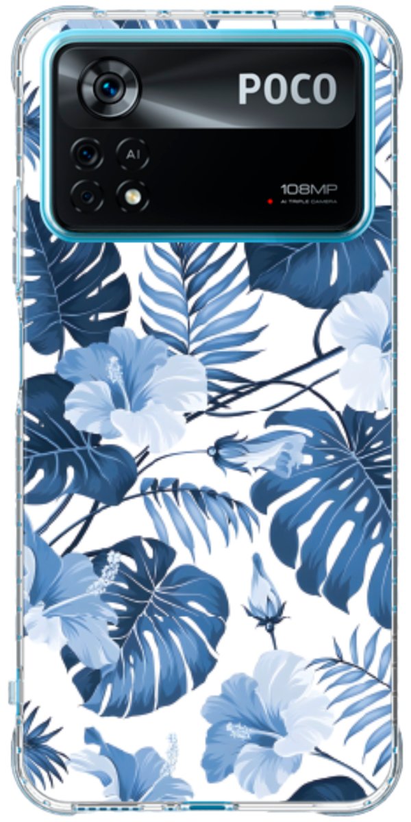 Capinha para Celular Jardim Azul Tropical