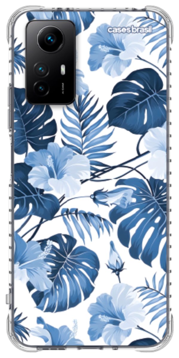 Capinha para Celular Jardim Azul Tropical