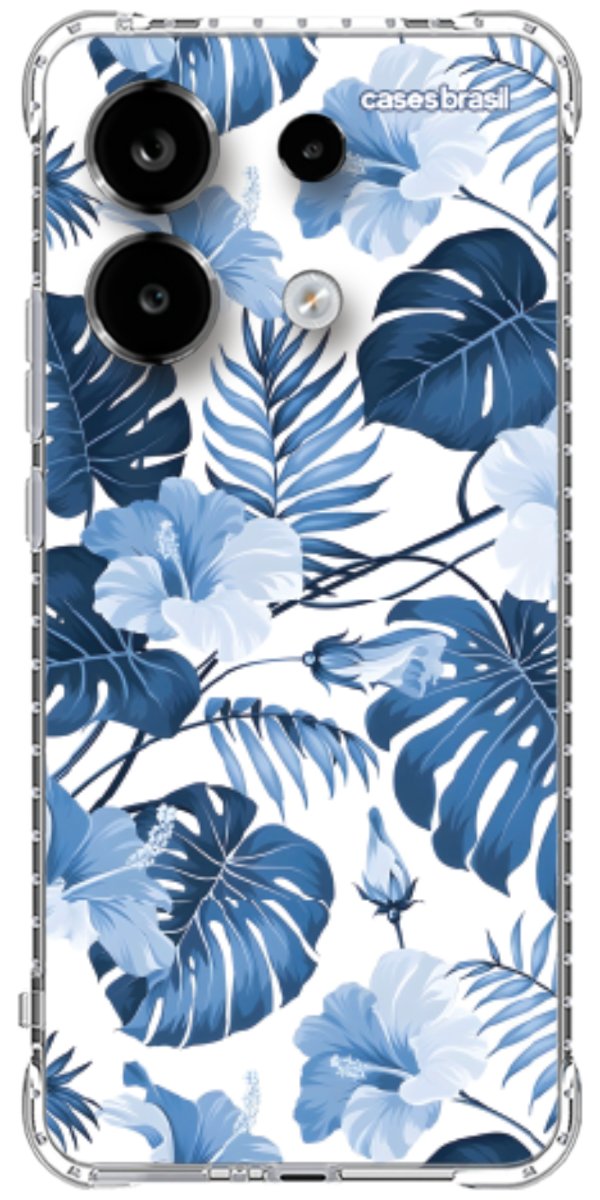 Capinha para Celular Jardim Azul Tropical